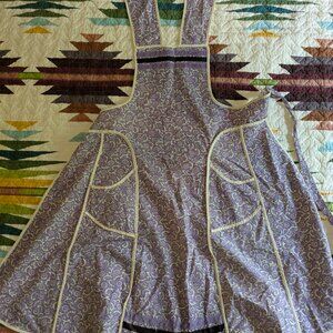 Purple floral vintage apron